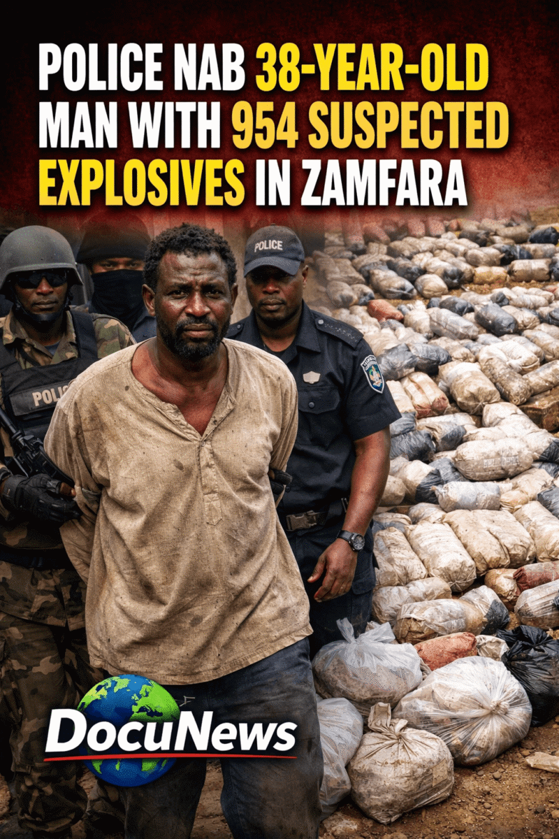 AI Generated Illustration Of were Police Nab 38-Year-Old Man with 954 Suspected Explosives in Zamfara