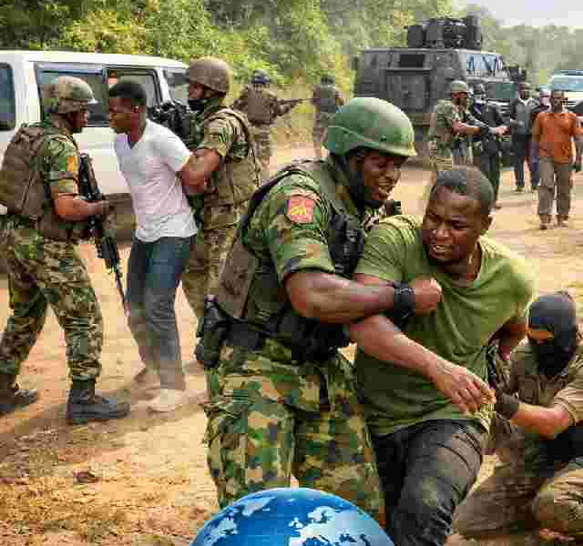 Nigerian Army troops during patrol on Enugu-Otukpo Road security operation