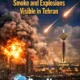 Israel confirms strike on Iran as smoke and explosions rise over Tehran skyline with DocuNews logo.