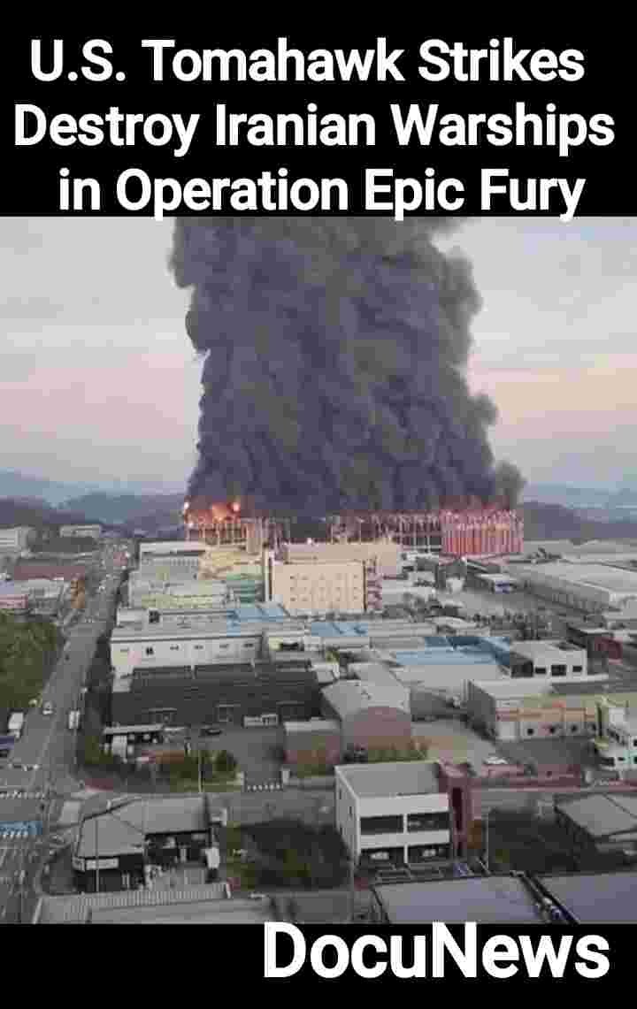 U.S. Tomahawk missile launch during Operation Epic Fury targeting Iranian warships in the Persian Gulf