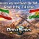 Iran and Iraq border conflict news headline with DocuNews logo design
