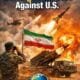 Iran Vows Stronger Strikes Against U.S. bold news headline with DocuNews globe logo on bright background