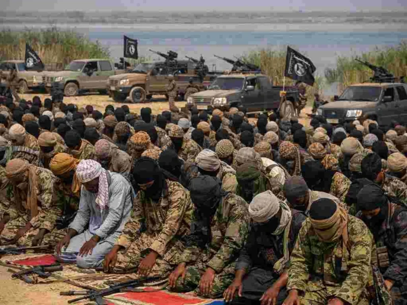 AI generated illustrations Of Terrorists Hold Eid Prayer in Lake Chad After Borno Attacks. By DocuNews Central