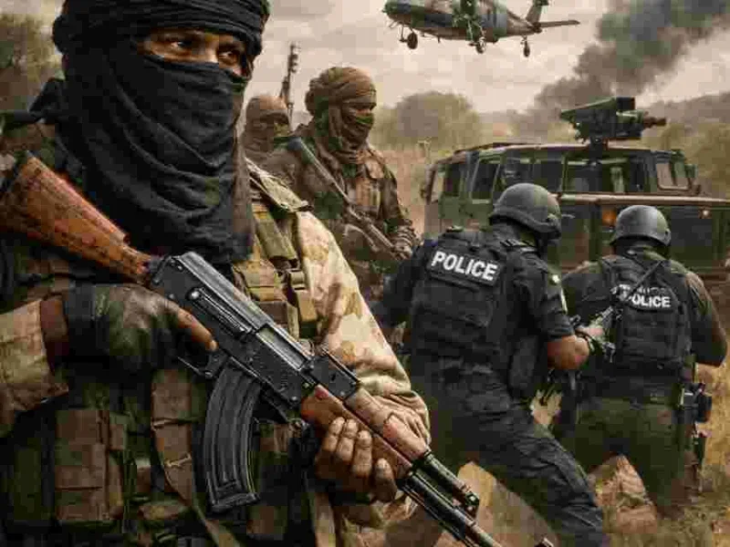 AI Illustration of the News: Sokoto Bandits Strike Again as Police Launch Rescue Operation. by Docunews Central