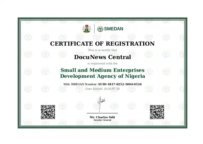 certificate Docunews central
